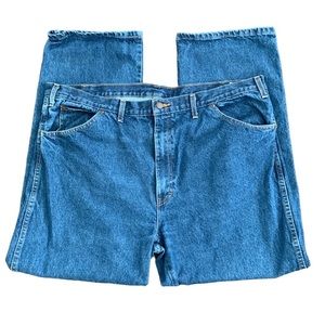 MENS JEANS DICKIES BRAND DENIM CLASSIC FIT MEDIUM WASH HEAVY WEIGHT 44 X 30